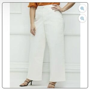 COPY - Eloqui Wide Leg White Denim Pants 16